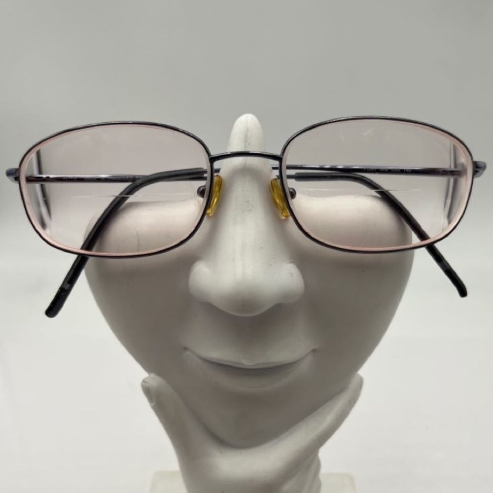Vintage L’AMY Gunmetal Oval Sunglasses Frames Port 602